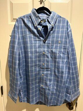 Orvis blue button down Large
